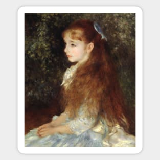 Portrait of Mademoiselle Irene Cahen d'Anvers by Renoir Sticker